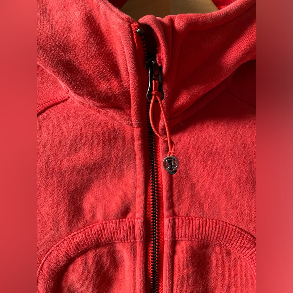 Lululemon Scuba Hoodie Full Zip Red Size 4 Workout Yoga Pilates Training - Picture 4 of 7